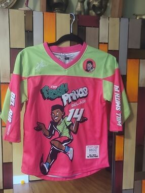 The Fresh Prince Kids' Jersey Top - Pink & Lime